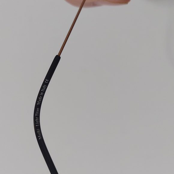 Titanium Miuki Rimless Frame Gold Wire Arms - Picture 7 of 8